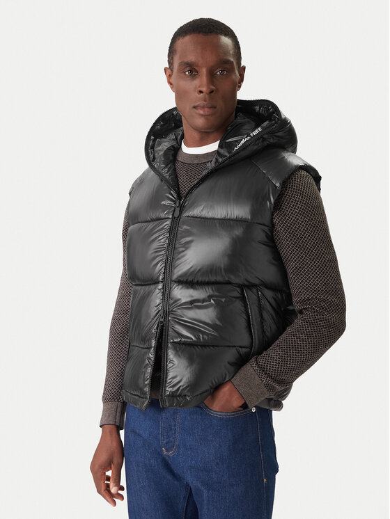 Save The Duck Елек D80296M LOVE21 Черен Regular Fit цвят на ниска цена