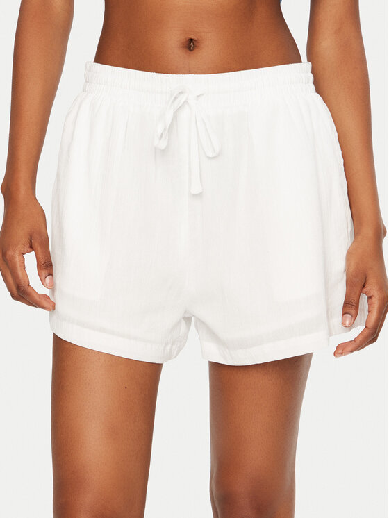 Seafolly Шорти от плат Crinkle 55429-SH Бял Regular Fit цвят на ниска цена