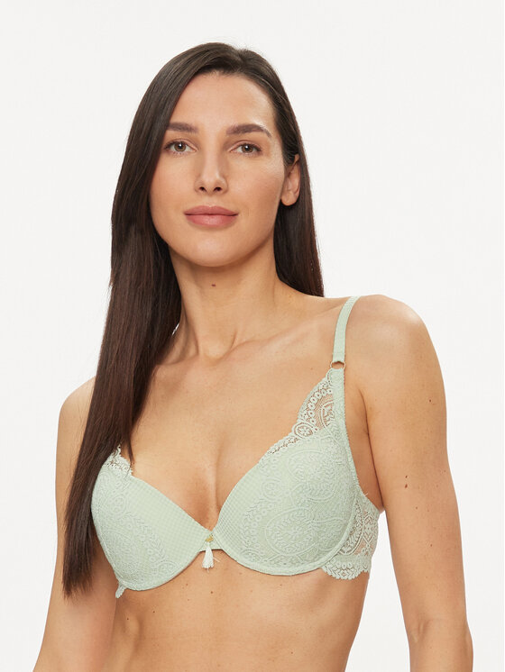 Selmark Сутиен push-up Matilda 31113 Зелен цвят на ниска цена