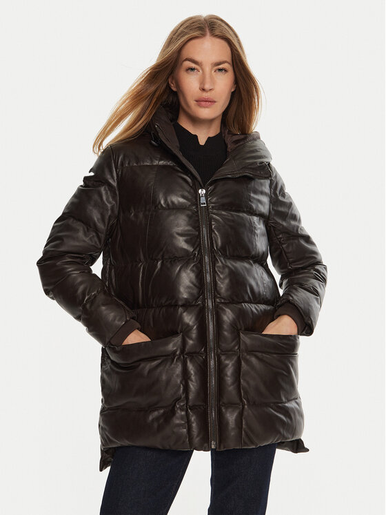 Serge Pariente Зимно яке Warm Кафяв Regular Fit цвят на ниска цена