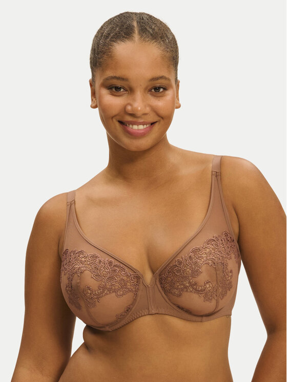 Simone Pérèle Сутиен с банели Saga 15C319 Кафяв цвят на ниска цена