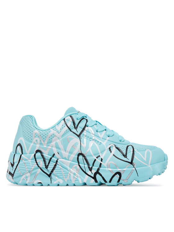 Skechers Сникърси Uno Lite - Metallic Love 314067L/TQMT Син цвят на ниска цена