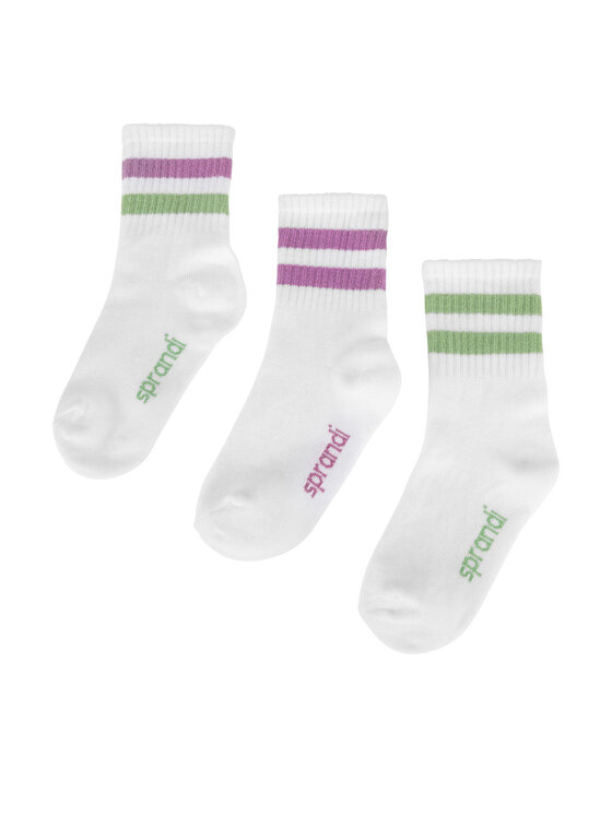 Sprandi Дълги чорапи 0KB-001-SS25 (3-PACK) Бял цвят на ниска цена