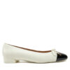 Stuart Weitzman Обувки на ток Sleek Bow Flat SG888 Екрю цвят на ниска цена