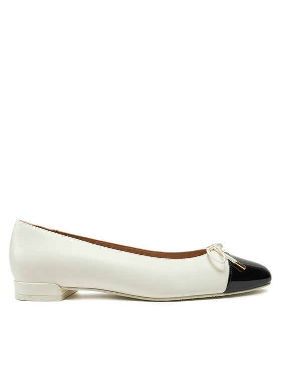 Stuart Weitzman Обувки на ток Sleek Bow Flat SG888 Екрю цвят на ниска цена