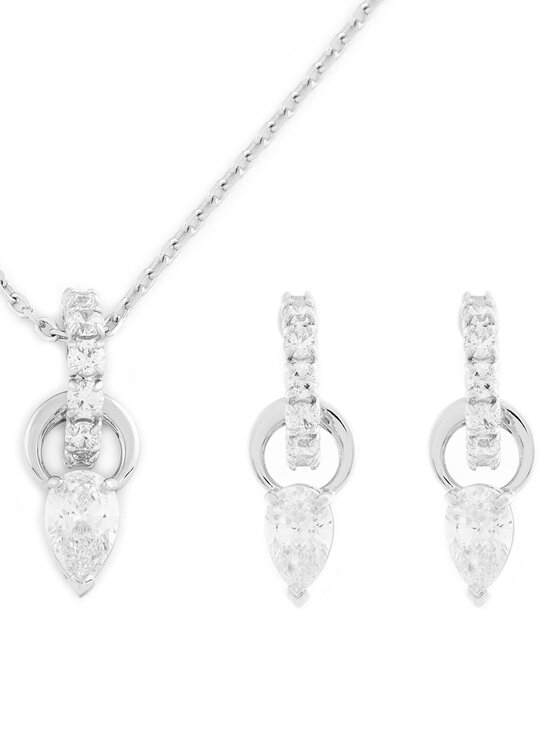 Swarovski Комплект колие и обеци 5723197 Сребрист цвят на ниска цена