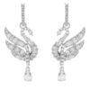 Swarovski Обици Swan 5723388 Сребрист цвят на ниска цена