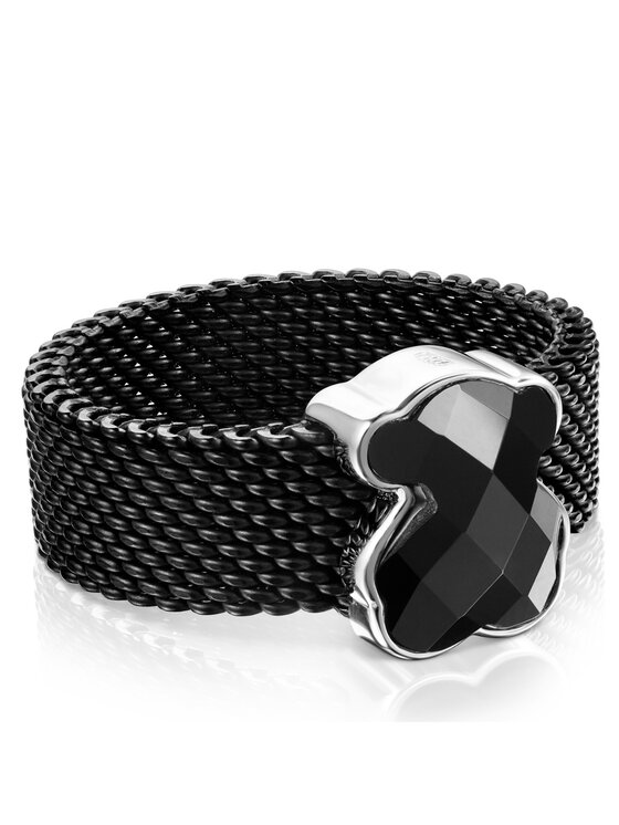 TOUS Пръстен Icon Mesh 1002790512 Черен цвят на ниска цена