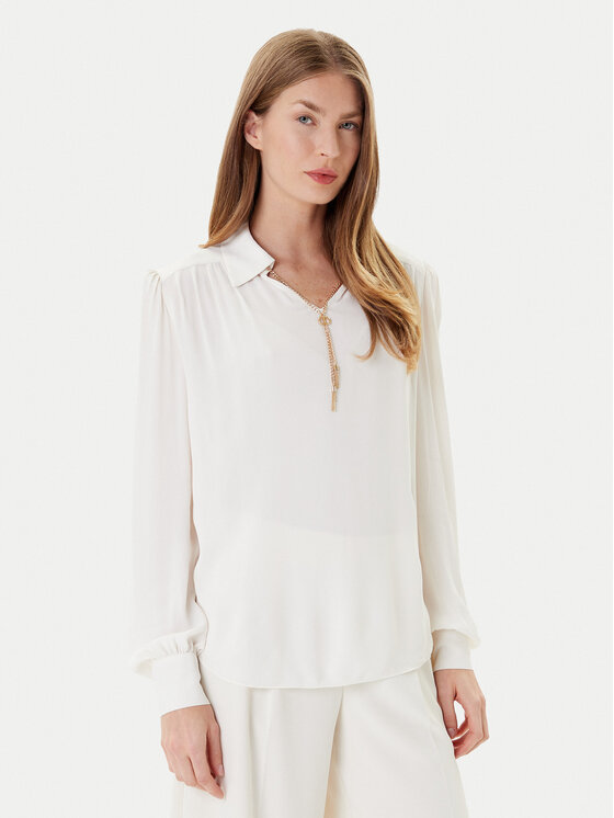 TWINSET Блуза 252TP2291 Екрю Relaxed Fit цвят на ниска цена