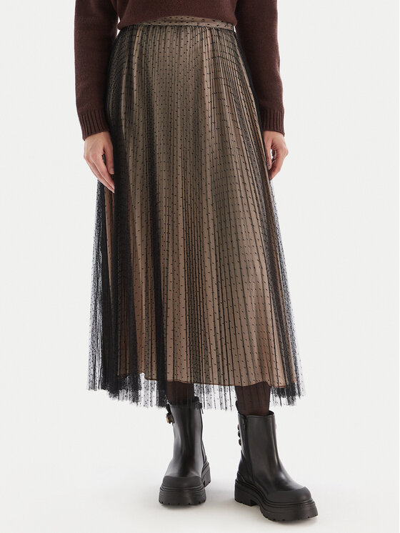 TWINSET Миди пола 252TT2023 Черен Regular Fit цвят на ниска цена