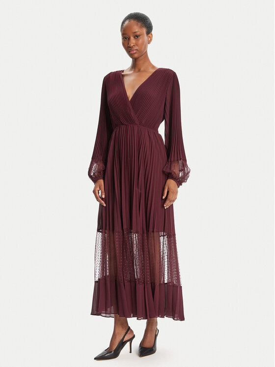 TWINSET Официална рокля 252TP2641 Бордо Regular Fit цвят на ниска цена