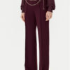TWINSET Панталони тип палацо 252TP2281 Бордо Wide Leg цвят на ниска цена