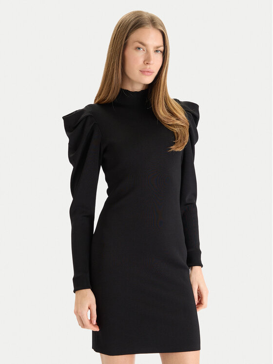 TWINSET Плетена рокля 252AT3010 Черен Slim Fit цвят на ниска цена