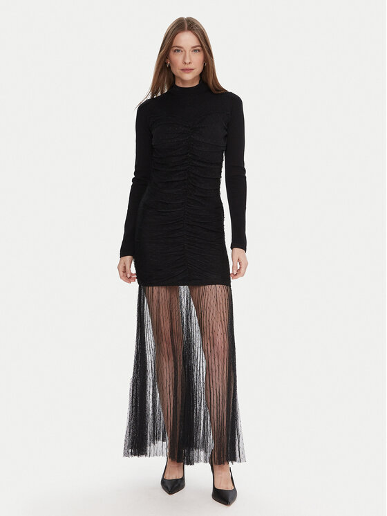 TWINSET Плетена рокля 252TT3262 Черен Regular Fit цвят на ниска цена