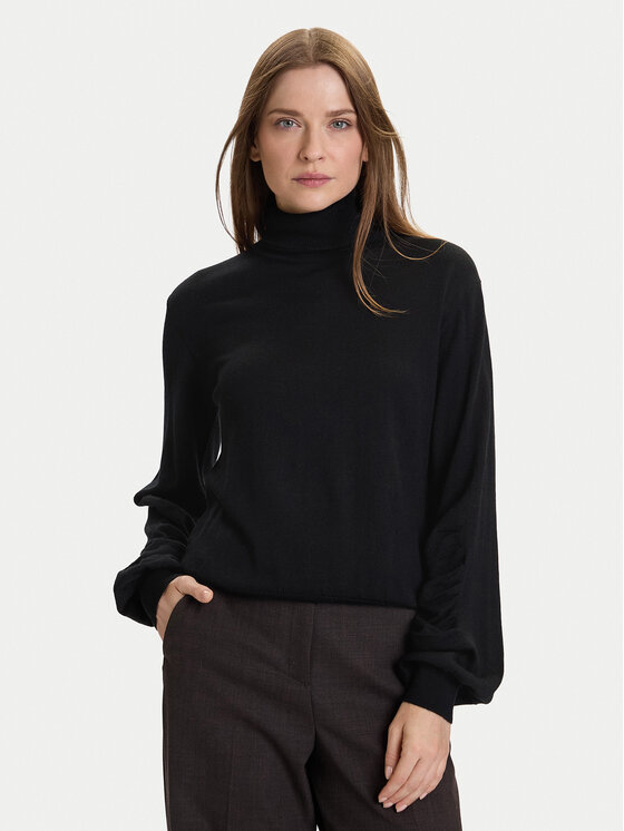 TWINSET Поло 252AT3102 Черен Regular Fit цвят на ниска цена