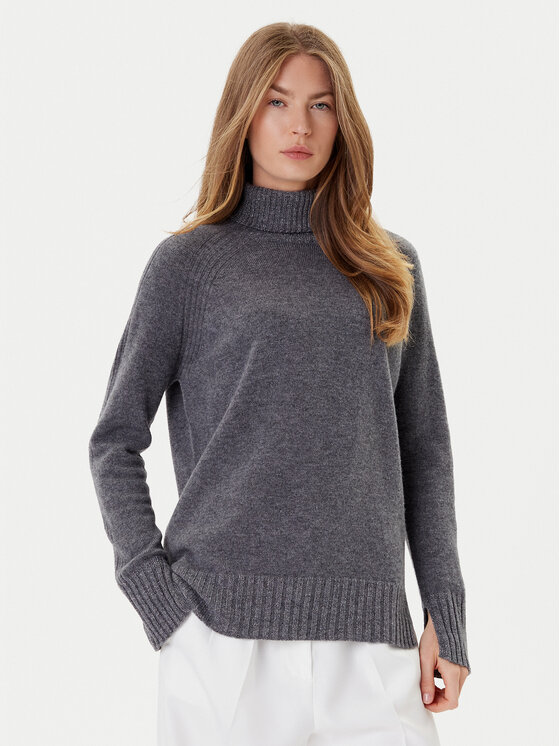 TWINSET Поло 252TP3582 Сив Loose Fit цвят на ниска цена