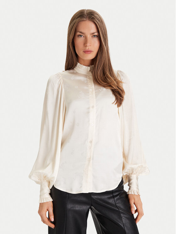 TWINSET Риза 252TT2362 Бежов Loose Fit цвят на ниска цена