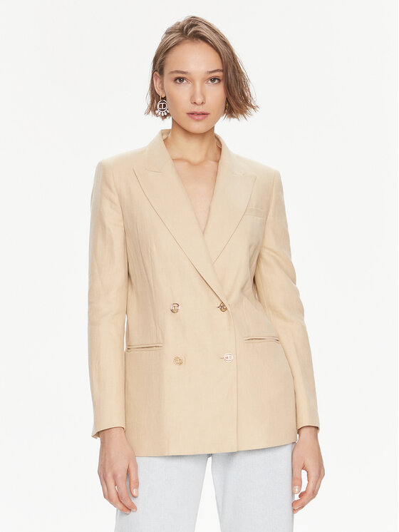 TWINSET Сако 241TP2560 Бежов Regular Fit цвят на ниска цена