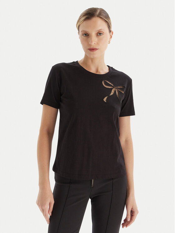 TWINSET Тишърт 252TT2312 Черен Regular Fit цвят на ниска цена