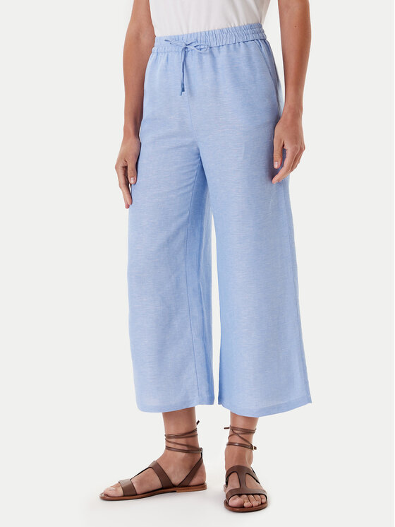 Tatuum Текстилни панталони Pulio 1 T2510.143 Светлосиньо Wide Leg цвят на ниска цена