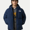 The North Face Пухено яке North NF0A88TX Тъмносин Regular Fit цвят на ниска цена