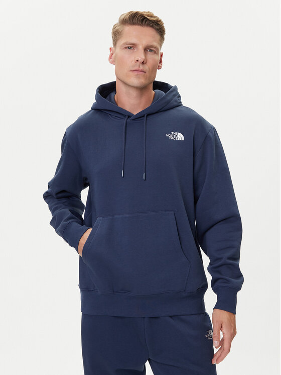 The North Face Суитшърт Essential NF0A89ES Тъмносин Regular Fit цвят на ниска цена