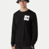 The North Face Тениска с дълъг ръкав Fine NF0A8A6P Черен Regular Fit цвят на ниска цена