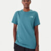 The North Face Тишърт Redbox NF0A87NK Син Relaxed Fit цвят на ниска цена
