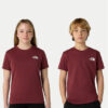 The North Face Тишърт Simple Dome NF0A87T4 Бордо Regular Fit цвят на ниска цена