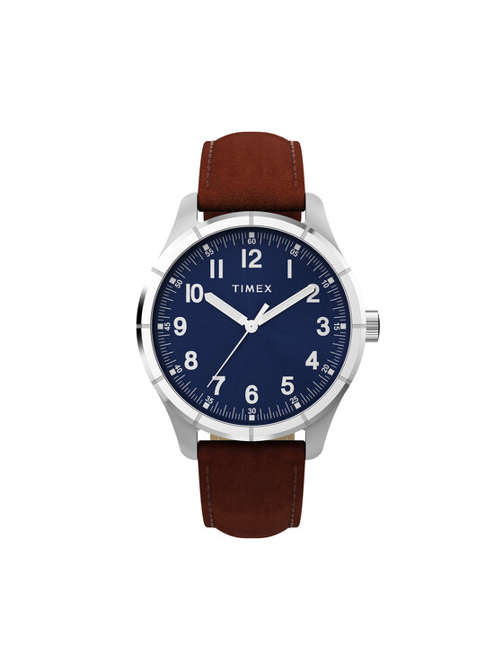 Timex Часовник Main Street TW2Y16200 Кафяв цвят на ниска цена