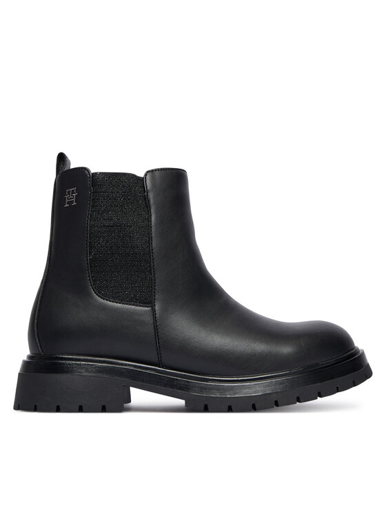 Tommy Hilfiger Боти Chelsea Boot T3A5-34152-1355 D Черен цвят на ниска цена