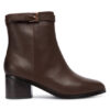 Tommy Hilfiger Боти Th Buckle Riding Mid Heel Bootie FW0FW08859 Кафяв цвят на ниска цена