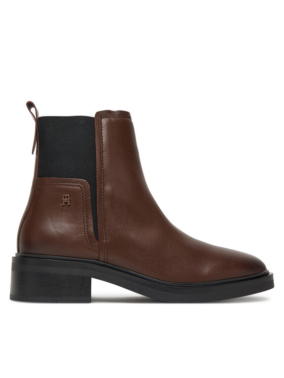 Tommy Hilfiger Боти тип челси Minimal FW0FW08978 Кафяв цвят на ниска цена