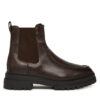 Tommy Hilfiger Боти тип челси Th Chunky Dress Casual Chel FM0FM05763 Кафяв цвят на ниска цена