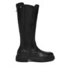 Tommy Hilfiger Ботуши Th Lthr Cleated Long Boot FW0FW08985 Черен цвят на ниска цена