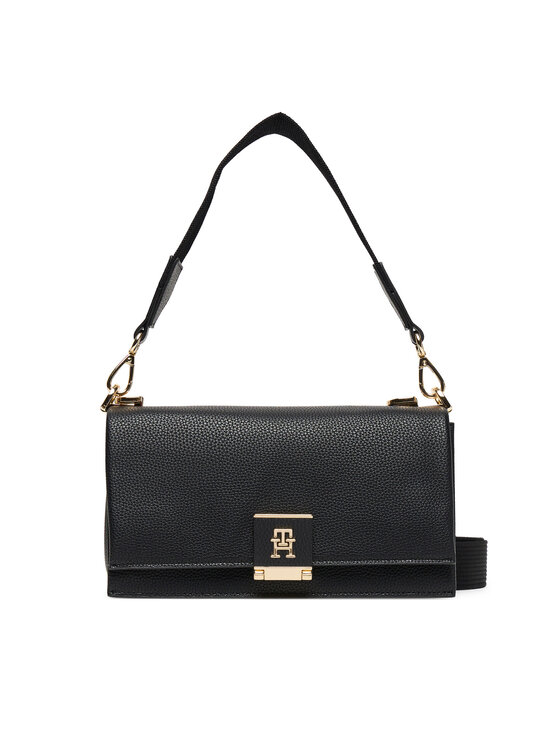 Tommy Hilfiger Дамска чанта Her Med Crossover AW0AW17726 Черен цвят на ниска цена