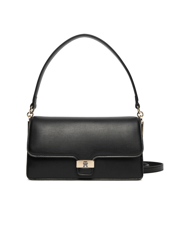 Tommy Hilfiger Дамска чанта Heritage Conv Crossover AW0AW18029 Черен цвят на ниска цена