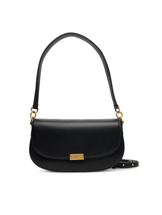 Tommy Hilfiger Дамска чанта Iconic Leather Crossover AW0AW18204 Черен цвят на ниска цена