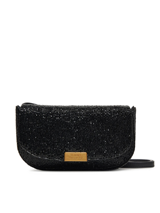 Tommy Hilfiger Дамска чанта Party Le Mini Crossover Beaded AW0AW17940 Черен цвят на ниска цена