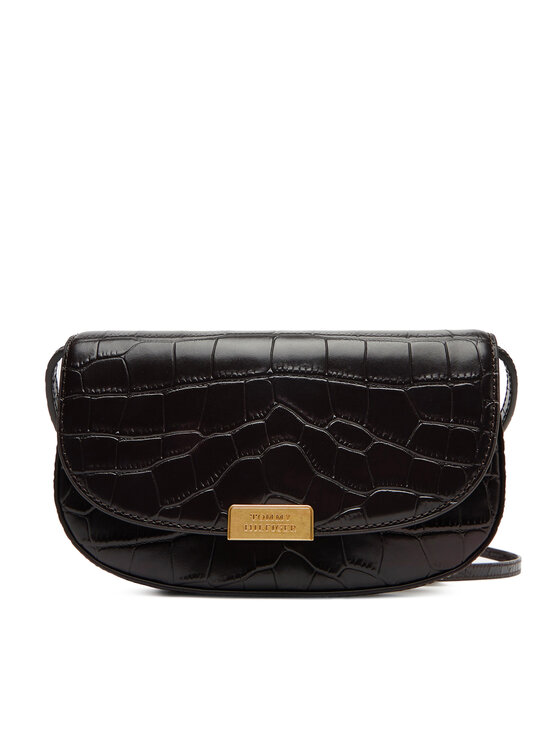 Tommy Hilfiger Дамска чанта Party Le Mini Crossover Croc AW0AW18203 Кафяв цвят на ниска цена