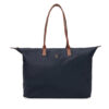 Tommy Hilfiger Дамска чанта Popette Maxi Tote AW0AW17996 Тъмносин цвят на ниска цена