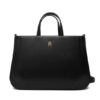 Tommy Hilfiger Дамска чанта Th Glam Satchel AW0AW18145 Черен цвят на ниска цена