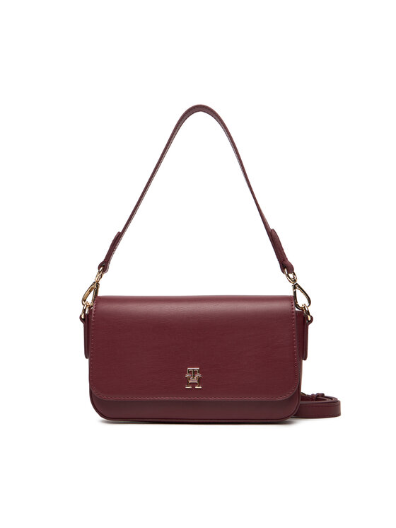 Tommy Hilfiger Дамска чанта Th Icon Conv AW0AW17677 Бордо цвят на ниска цена