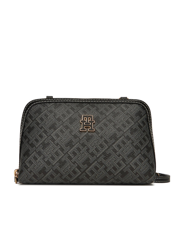 Tommy Hilfiger Дамска чанта Th Monoplay Le Mini Crossover AW0AW17712 Черен цвят на ниска цена