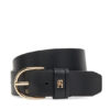 Tommy Hilfiger Дамски колан Essential Effortless 3.5 AW0AW17757 Черен цвят на ниска цена