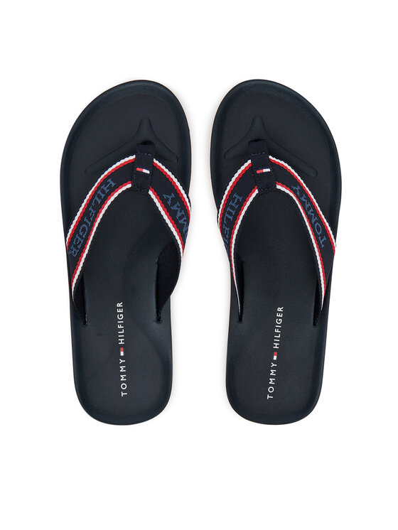 Tommy Hilfiger Джапанки Comfort Hilfiger Beach Sandal FM0FM05510 Тъмносин цвят на ниска цена