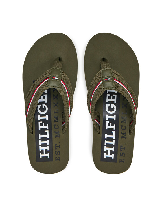 Tommy Hilfiger Джапанки Corporate Hilfiger Beach FM0FM05436 Червен цвят на ниска цена