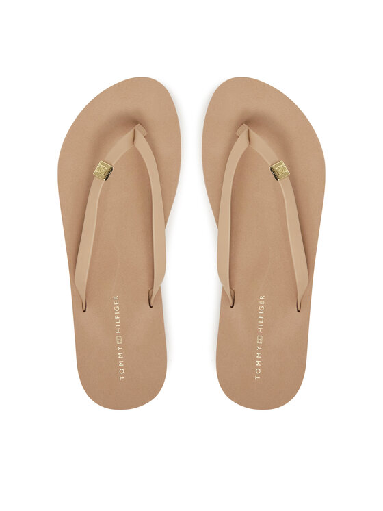 Tommy Hilfiger Джапанки Elevated Chic Beach Sandal FW0FW08523 Бежов цвят на ниска цена