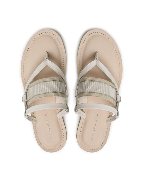 Tommy Hilfiger Джапанки Th Webbing Mule Sandal FW0FW07275 Бял цвят на ниска цена