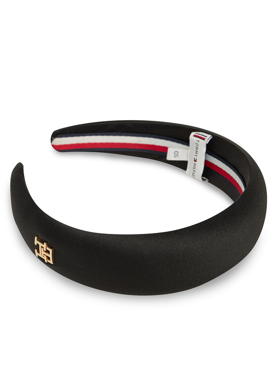 Tommy Hilfiger Диадема Th Elevated Chic Headband AW0AW18220 Черен цвят на ниска цена